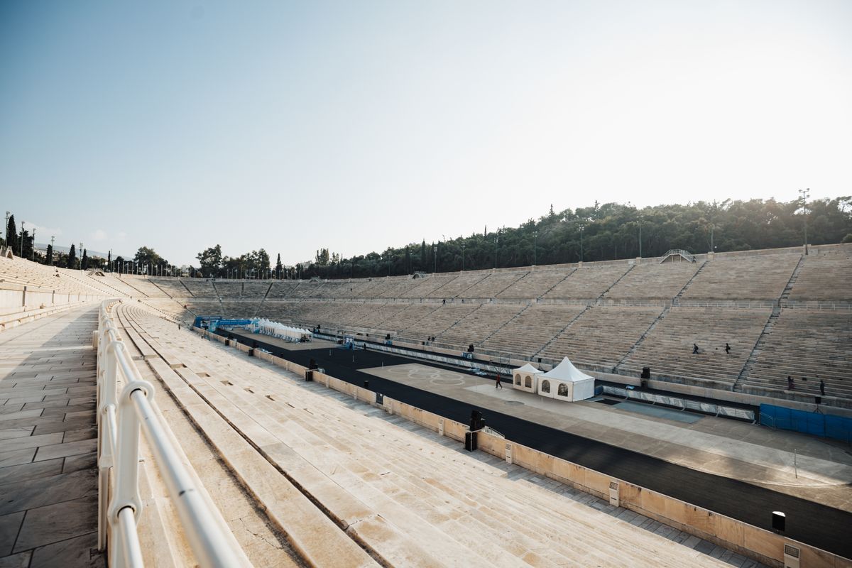 Πανοραμική όψη του Παναθηναϊκού Σταδίου στην Αθήνα — φωτογραφία αρχείου, όχι από τον Μαραθώνιο του 2026